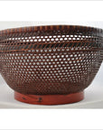 Antique Chinese Woven Rattan Storage Basket-1. Asian & Chinese Furniture, Art, Antiques, Vintage Home Décor for sale at FEA Home