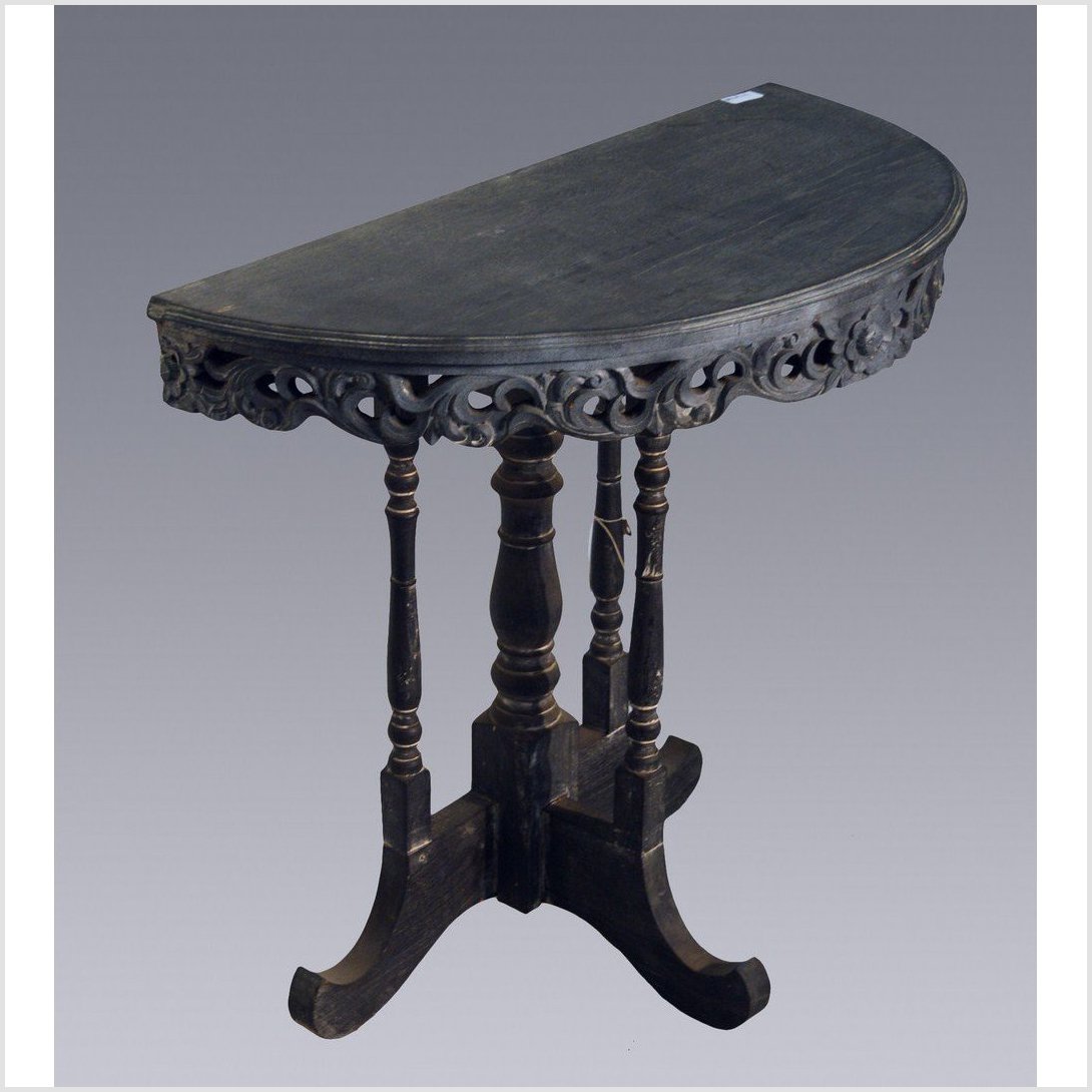 Antique Demi Lune Table-2. Asian & Chinese Furniture, Art, Antiques, Vintage Home Décor for sale at FEA Home