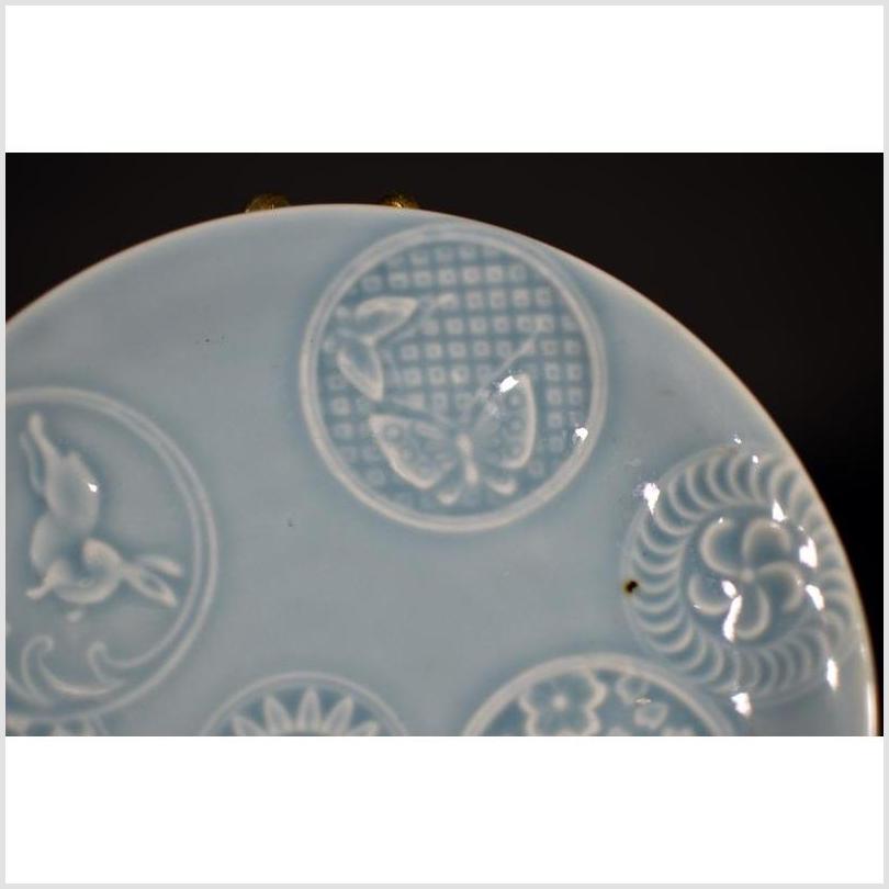 Antique Embossed Chinese Porcelain Plate-3. Asian & Chinese Furniture, Art, Antiques, Vintage Home Décor for sale at FEA Home