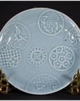 Antique Embossed Chinese Porcelain Plate-1. Asian & Chinese Furniture, Art, Antiques, Vintage Home Décor for sale at FEA Home