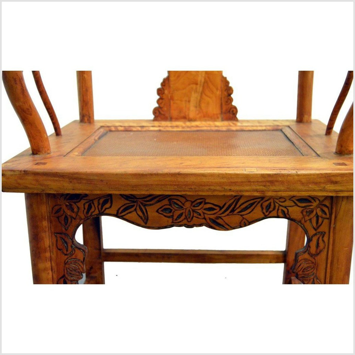 Antique Hand Carved and Lacquered Elmwood Chair from 19th Century China-5. Asian & Chinese Furniture, Art, Antiques, Vintage Home Décor for sale at FEA Home