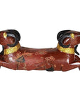 Antique Hand-Carved Double-Ram Sculpture-10. Asian & Chinese Furniture, Art, Antiques, Vintage Home Décor for sale at FEA Home
