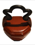 Antique Hand Carved Lacquered Chinese Wedding Basket-2. Asian & Chinese Furniture, Art, Antiques, Vintage Home Décor for sale at FEA Home