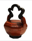 Antique Hand Carved Lacquered Chinese Wedding Basket-4. Asian & Chinese Furniture, Art, Antiques, Vintage Home Décor for sale at FEA Home
