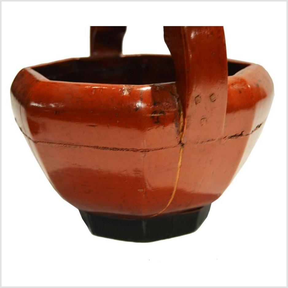 Antique Hand Carved Lacquered Chinese Wedding Basket-7. Asian & Chinese Furniture, Art, Antiques, Vintage Home Décor for sale at FEA Home