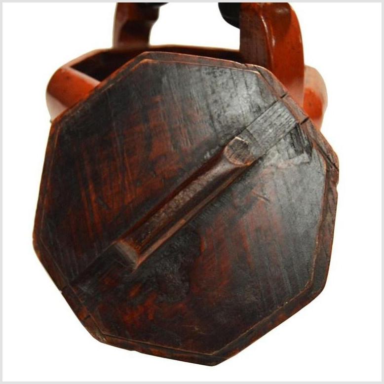 Antique Hand Carved Lacquered Chinese Wedding Basket-8. Asian & Chinese Furniture, Art, Antiques, Vintage Home Décor for sale at FEA Home