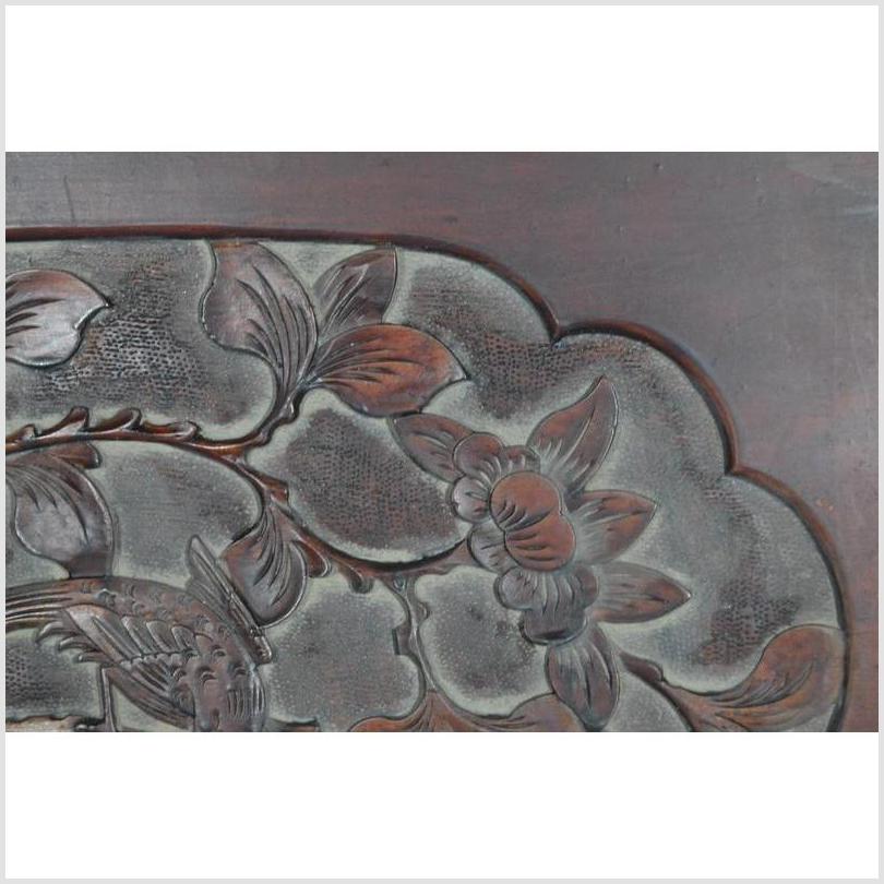 Antique Hand-Carved Lacquered Rosewood Wall Plaque-3. Asian & Chinese Furniture, Art, Antiques, Vintage Home Décor for sale at FEA Home