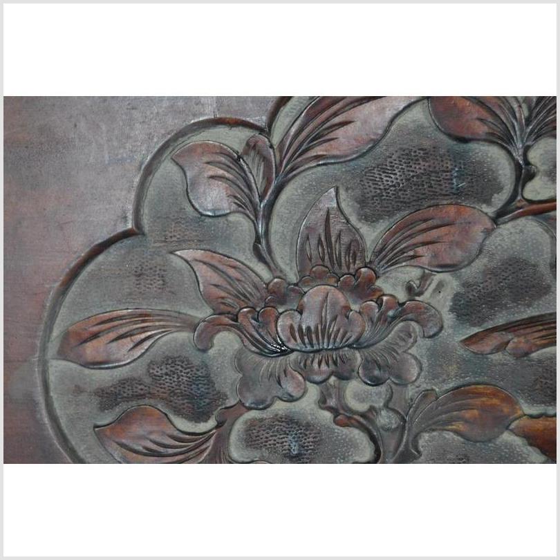 Antique Hand-Carved Lacquered Rosewood Wall Plaque-4. Asian & Chinese Furniture, Art, Antiques, Vintage Home Décor for sale at FEA Home