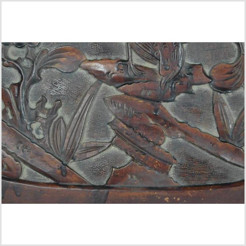 Antique Hand-Carved Lacquered Rosewood Wall Plaque-5. Asian & Chinese Furniture, Art, Antiques, Vintage Home Décor for sale at FEA Home