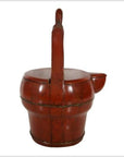 Antique Hand-Carved Red Lacquered Basket with Spout from 19th Century, China-2. Asian & Chinese Furniture, Art, Antiques, Vintage Home Décor for sale at FEA Home