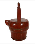 Antique Hand-Carved Red Lacquered Basket with Spout from 19th Century, China-3. Asian & Chinese Furniture, Art, Antiques, Vintage Home Décor for sale at FEA Home