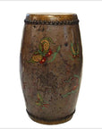 Hand Painted Antique Chinese Drum-2. Asian & Chinese Furniture, Art, Antiques, Vintage Home Décor for sale at FEA Home