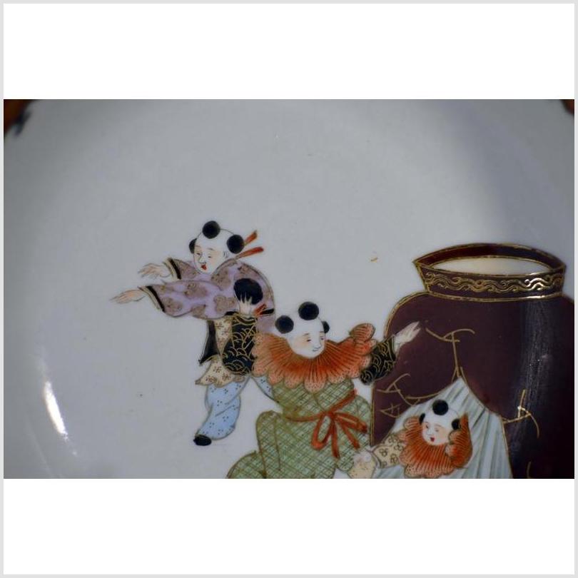 Antique Hand Painted Japanese Kutani Porcelain Plate-4. Asian & Chinese Furniture, Art, Antiques, Vintage Home Décor for sale at FEA Home