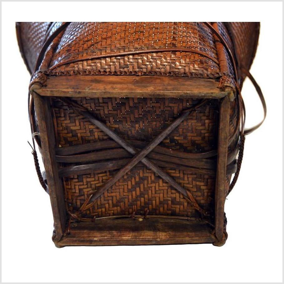 Handwoven Rattan Farmer's Basket-8. Asian & Chinese Furniture, Art, Antiques, Vintage Home Décor for sale at FEA Home