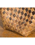 Antique Hand Woven Rustic Karagumoy Filipino Two Toned Grain Basket-10. Asian & Chinese Furniture, Art, Antiques, Vintage Home Décor for sale at FEA Home