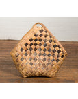 Antique Hand Woven Rustic Karagumoy Filipino Two Toned Grain Basket-17. Asian & Chinese Furniture, Art, Antiques, Vintage Home Décor for sale at FEA Home