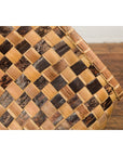 Antique Hand Woven Rustic Karagumoy Filipino Two Toned Grain Basket-6. Asian & Chinese Furniture, Art, Antiques, Vintage Home Décor for sale at FEA Home