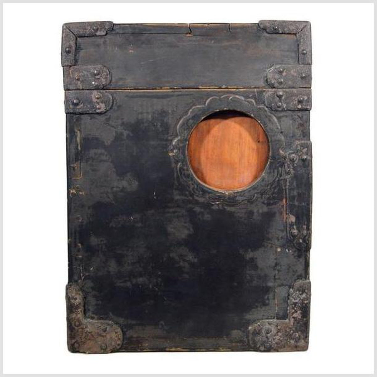 Antique Handmade Wood Money Box with Hardware from 19th Century China-4. Asian & Chinese Furniture, Art, Antiques, Vintage Home Décor for sale at FEA Home