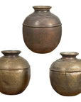Indian Brass Water Vessels, Sold Each-16. Asian & Chinese Furniture, Art, Antiques, Vintage Home Décor for sale at FEA Home