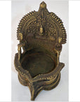 Antique Indian Brass Oil Lamp-3. Asian & Chinese Furniture, Art, Antiques, Vintage Home Décor for sale at FEA Home