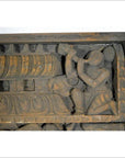 Antique Indian Hand-Carved Sheesham Religious Temple Plaque, Early 20th Century-2. Asian & Chinese Furniture, Art, Antiques, Vintage Home Décor for sale at FEA Home