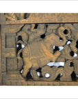 Antique Indian Hand-Carved Sheesham Religious Temple Plaque, Early 20th Century-6. Asian & Chinese Furniture, Art, Antiques, Vintage Home Décor for sale at FEA Home