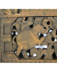 Antique Indian Hand-Carved Sheesham Religious Temple Plaque, Early 20th Century-6. Asian & Chinese Furniture, Art, Antiques, Vintage Home Décor for sale at FEA Home