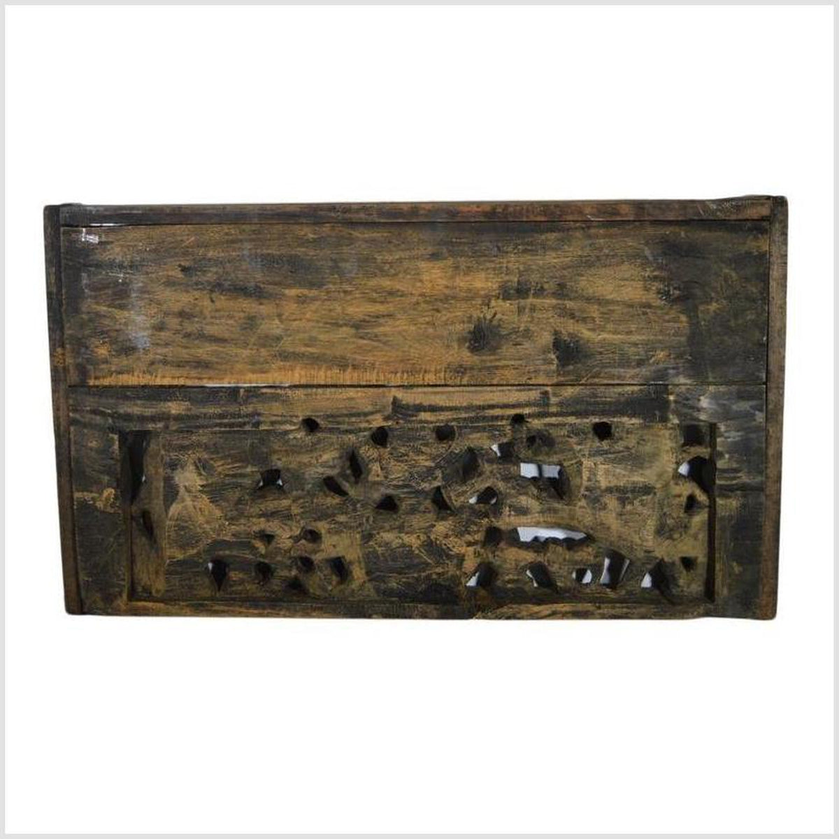 Antique Indian Hand-Carved Sheesham Religious Temple Plaque, Early 20th Century-8. Asian & Chinese Furniture, Art, Antiques, Vintage Home Décor for sale at FEA Home