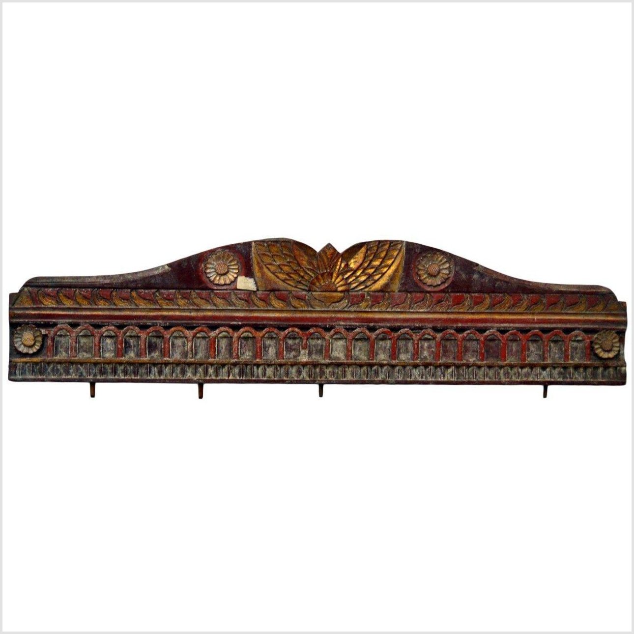 Antique Indian Hand Carved Wall Ornament-4. Asian & Chinese Furniture, Art, Antiques, Vintage Home Décor for sale at FEA Home