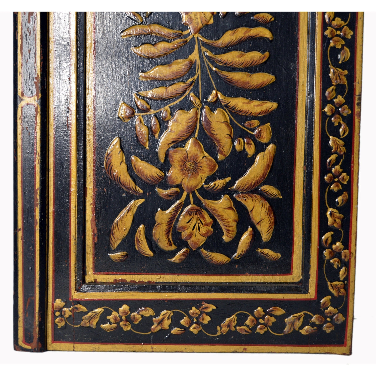 Antique Indian Lacquered Wooden Door-6. Asian & Chinese Furniture, Art, Antiques, Vintage Home Décor for sale at FEA Home