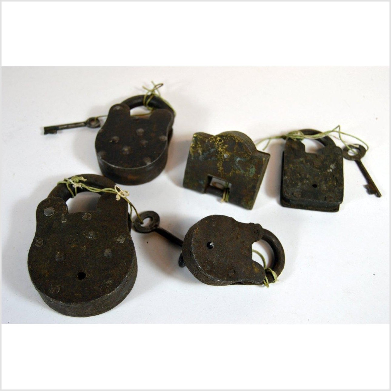 Antique Indian Locks-7. Asian & Chinese Furniture, Art, Antiques, Vintage Home Décor for sale at FEA Home