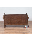 Antique Indian Rustic Wooden Planter Box with Weathered Patina and Chiseled Body-4. Asian & Chinese Furniture, Art, Antiques, Vintage Home Décor for sale at FEA Home