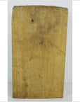 Brown Sheesham wood antique Indian carving against plain white background.