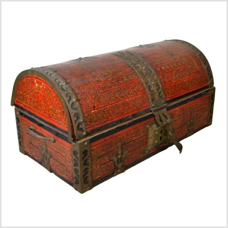 Antique Indian Trunk-5. Asian & Chinese Furniture, Art, Antiques, Vintage Home Décor for sale at FEA Home