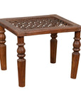 Antique Indian Window Grate Made into a Coffee Table with Turned Baluster Legs-1. Asian & Chinese Furniture, Art, Antiques, Vintage Home Décor for sale at FEA Home