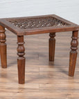 Antique Indian Window Grate Made into a Coffee Table with Turned Baluster Legs-8. Asian & Chinese Furniture, Art, Antiques, Vintage Home Décor for sale at FEA Home