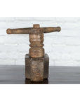 Indian Wooden Noodle Grinder with Rams-6. Asian & Chinese Furniture, Art, Antiques, Vintage Home Décor for sale at FEA Home
