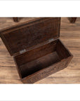 Antique Indonesian Decorative Wooden Box with Carved Flowers and Architecture-12. Asian & Chinese Furniture, Art, Antiques, Vintage Home Décor for sale at FEA Home