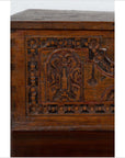 Antique Indonesian Decorative Wooden Box with Carved Flowers and Architecture-7. Asian & Chinese Furniture, Art, Antiques, Vintage Home Décor for sale at FEA Home