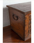 Antique Indonesian Decorative Wooden Box with Carved Flowers and Architecture-9. Asian & Chinese Furniture, Art, Antiques, Vintage Home Décor for sale at FEA Home