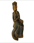 Antique Indonesian Hand-Carved and Hand-Painted Temple Statue, 18th Century-7. Asian & Chinese Furniture, Art, Antiques, Vintage Home Décor for sale at FEA Home
