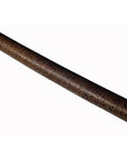 Brown textured metal Indonesian sword on white background.