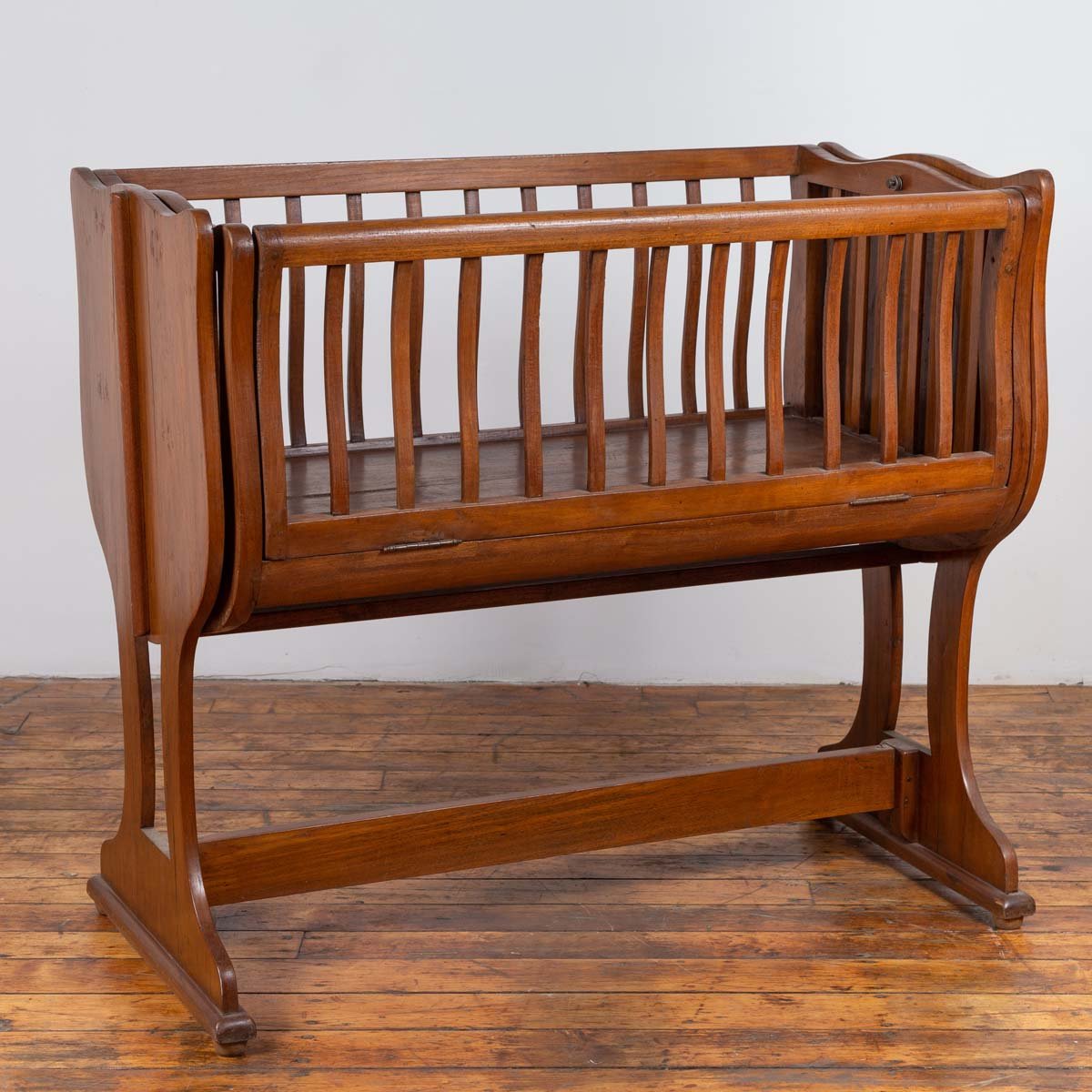 Antique Indonesian Wooden Baby Cradle/Bassinet/Crib Transforming into a Loveseat-6. Asian & Chinese Furniture, Art, Antiques, Vintage Home Décor for sale at FEA Home