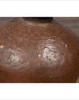 Antique Japanese Brown Oil Jar with Weathered Appearance and Irregular Shape-6. Asian & Chinese Furniture, Art, Antiques, Vintage Home Décor for sale at FEA Home