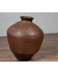 Antique Japanese Brown Oil Jar with Weathered Appearance and Irregular Shape-7. Asian & Chinese Furniture, Art, Antiques, Vintage Home Décor for sale at FEA Home