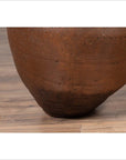 Antique Japanese Brown Oil Jar with Weathered Appearance and Irregular Shape-8. Asian & Chinese Furniture, Art, Antiques, Vintage Home Décor for sale at FEA Home