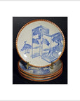 Set of 4 Antique Japanese Igezara Plates-1. Asian & Chinese Furniture, Art, Antiques, Vintage Home Décor for sale at FEA Home