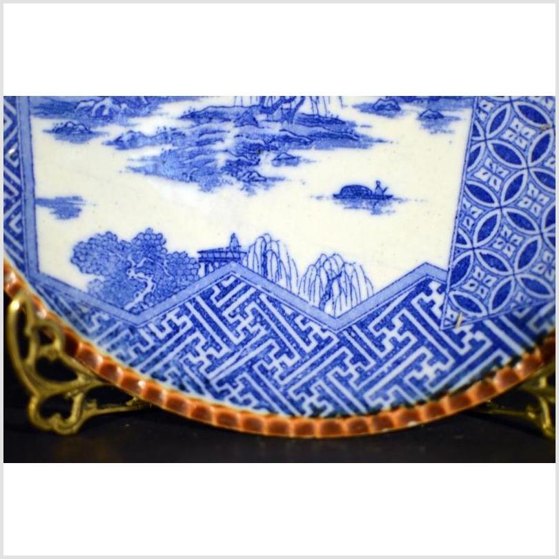 Antique Japanese Igezara Transferware Plate-4. Asian & Chinese Furniture, Art, Antiques, Vintage Home Décor for sale at FEA Home