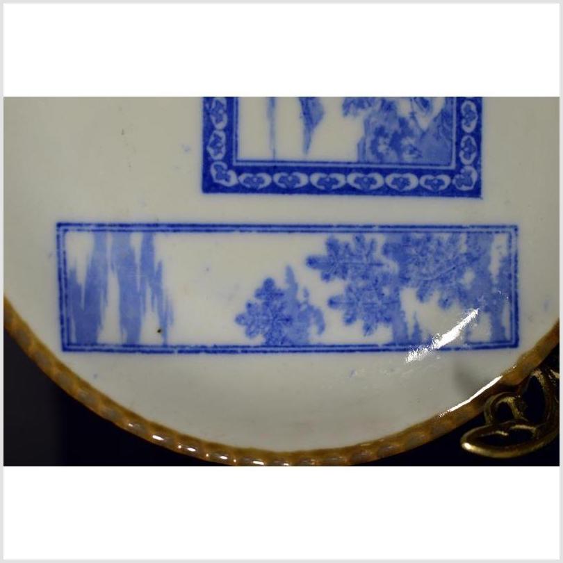 Antique Japanese Igezara Transferware Porcelain Plate-3. Asian & Chinese Furniture, Art, Antiques, Vintage Home Décor for sale at FEA Home