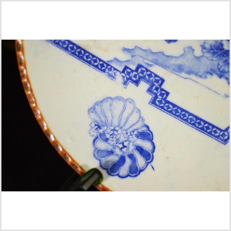 Antique Japanese Igezara Transferware Porcelain Plate-6. Asian & Chinese Furniture, Art, Antiques, Vintage Home Décor for sale at FEA Home